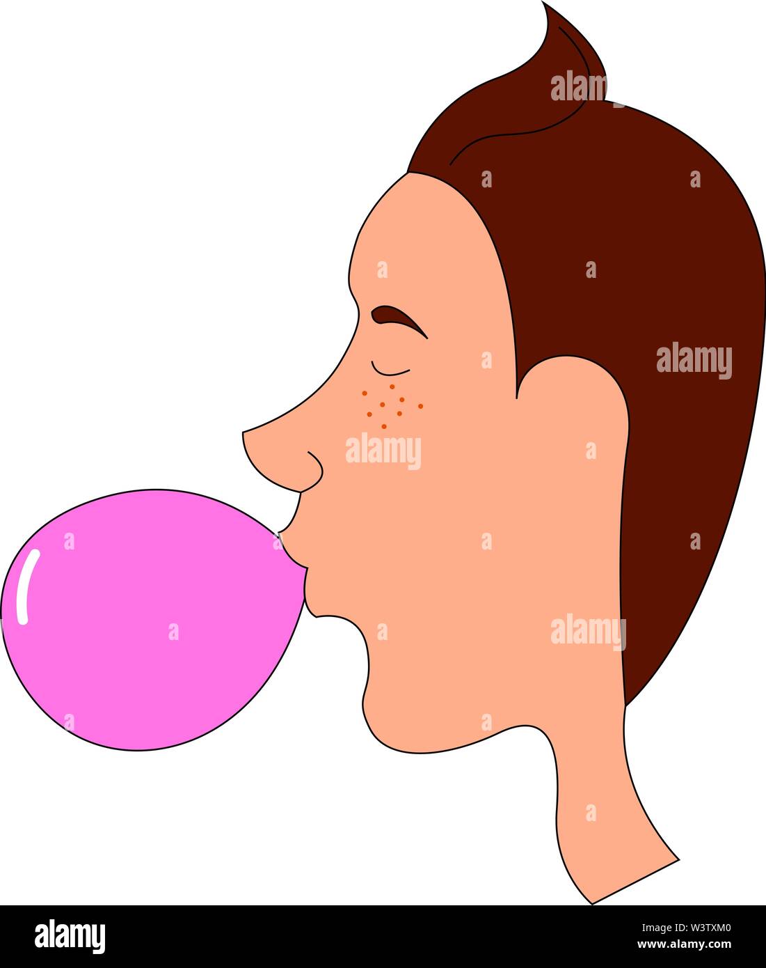 Boy Chewing Stock Vector Images - Alamy