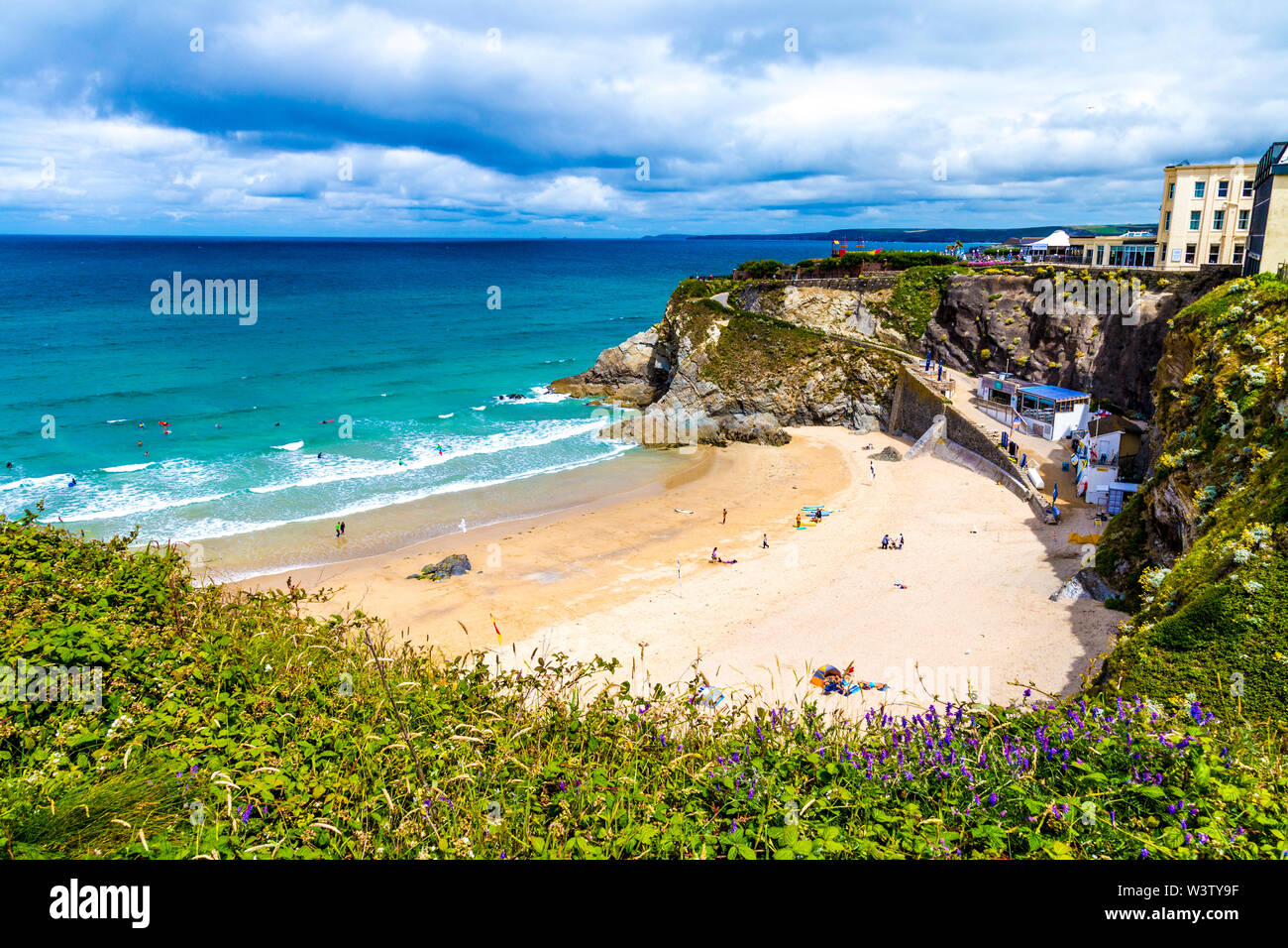 Great Western Beach In Newquay Cornwall UK Stock Photo Alamy