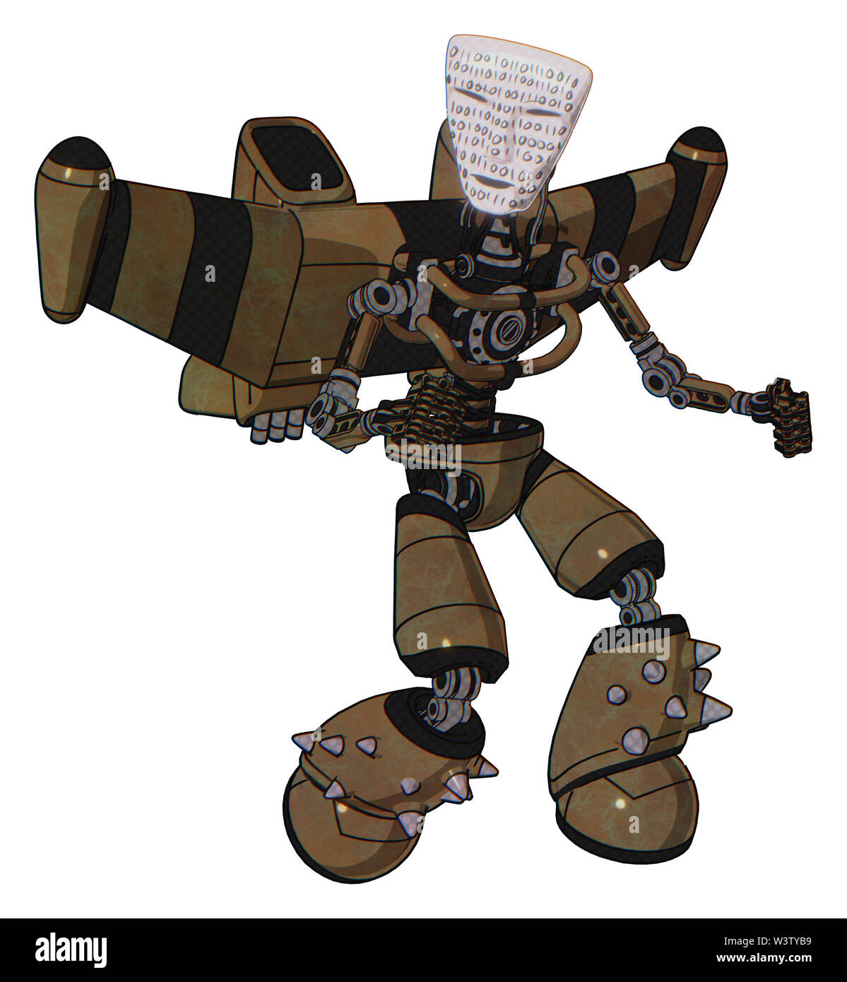 Droid containing elements: humanoid face mask, binary war paint, light ...