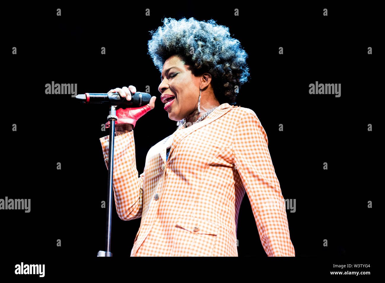 The American singer and songwriter Macy Gray performs live at the