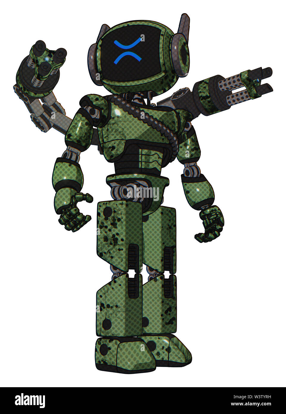 Mech containing elements: digital display head, wince symbol expression ...