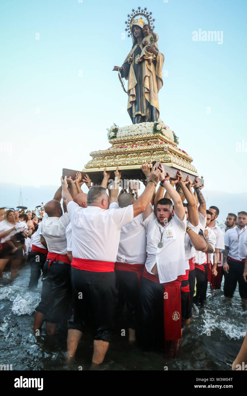 July 16, 2019 - 18 july 2019 (Malaga) Celebration of the day of Carmen ...