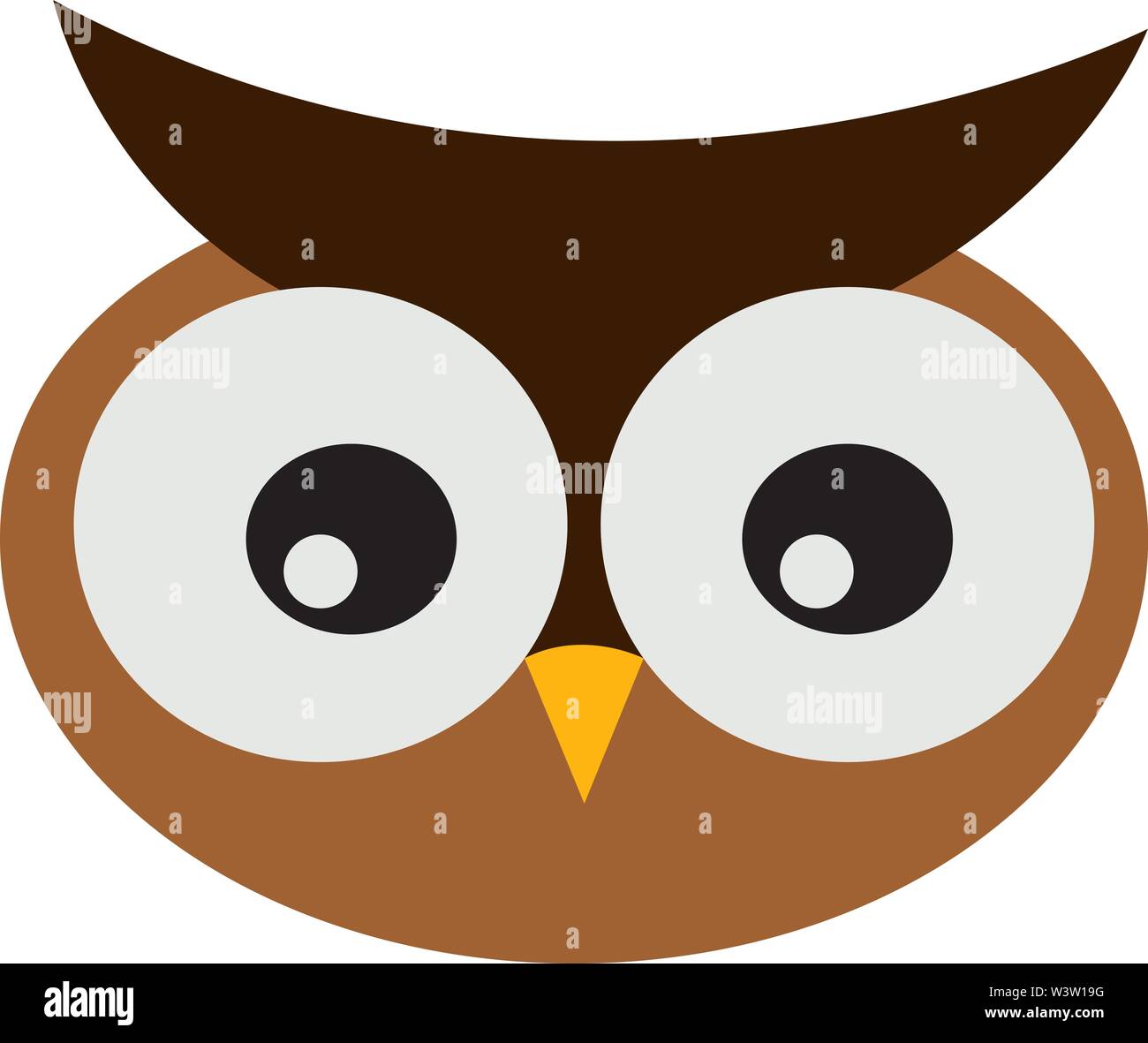 Cute owl, illustration, vector on white background Stock Vector Image ...