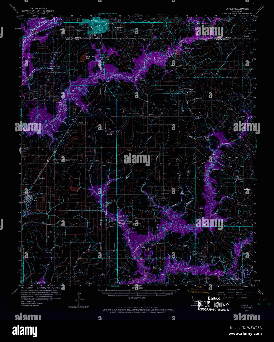 Map of eunice louisiana hires stock photography and images Alamy
