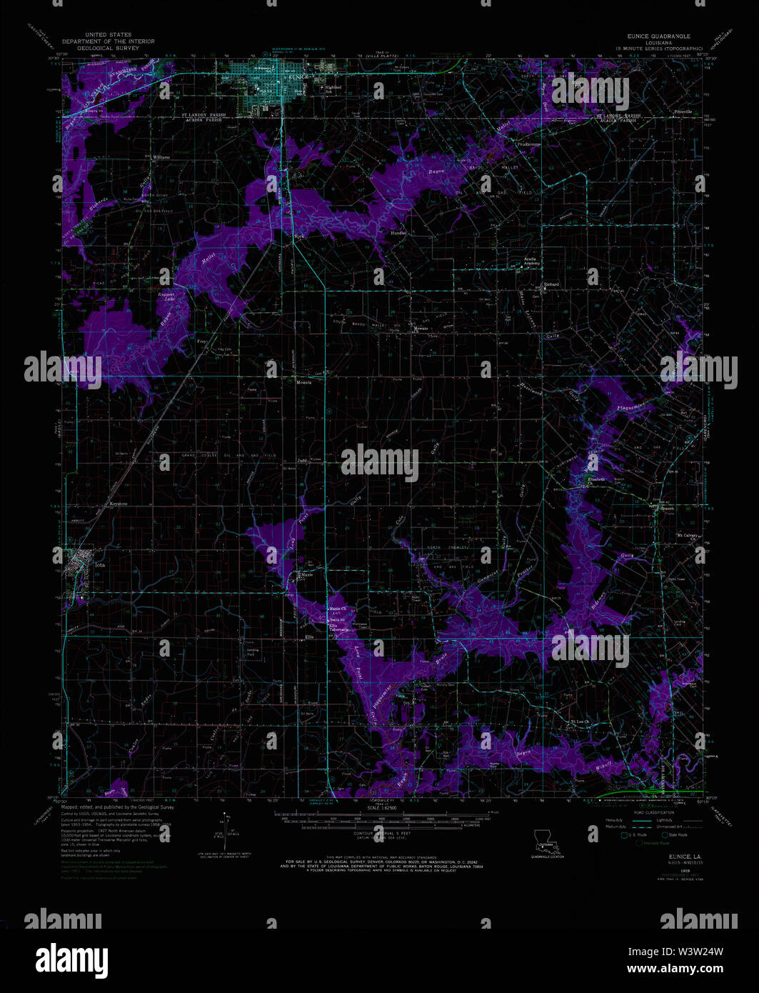 Eunice louisiana map hires stock photography and images Alamy