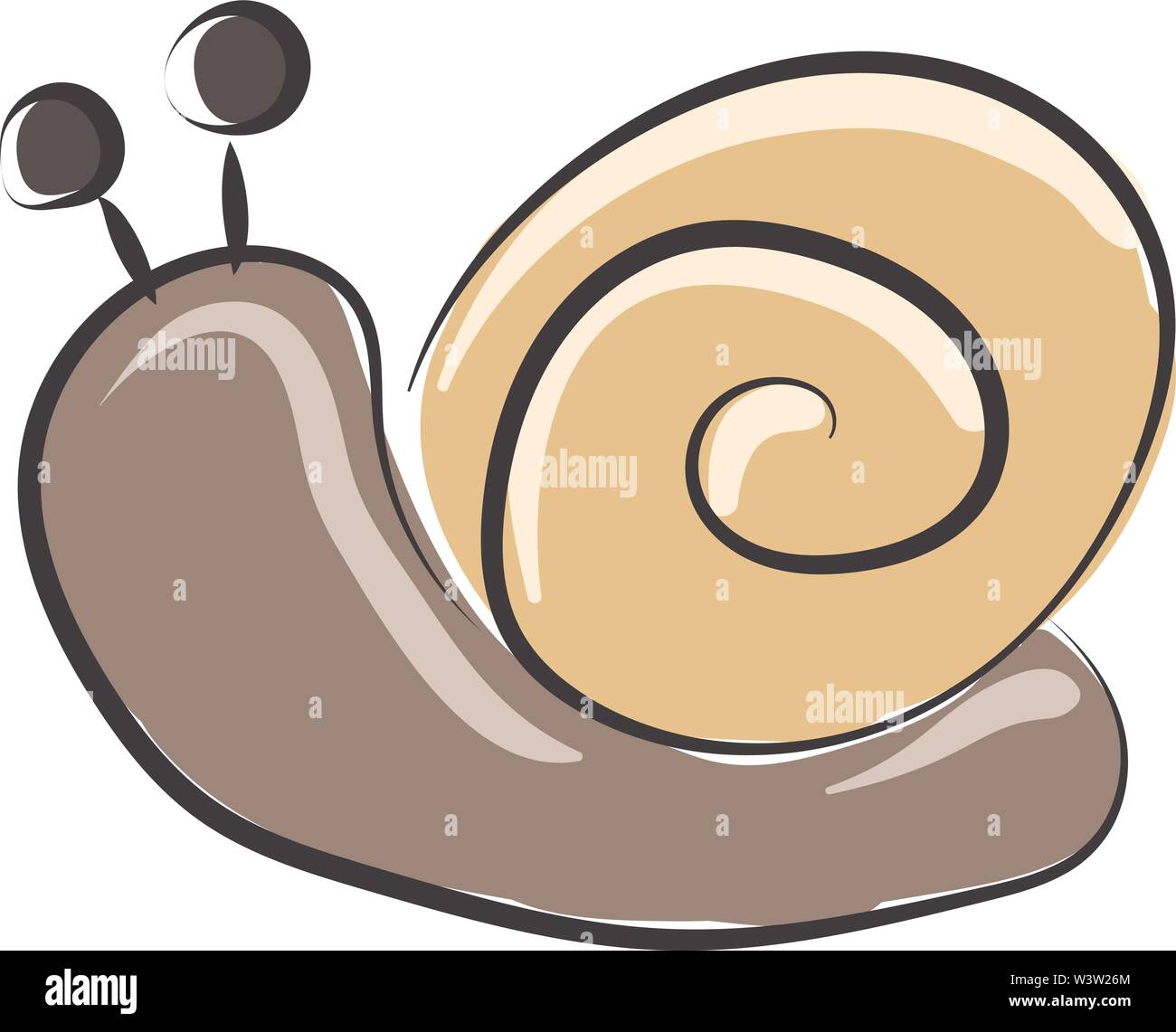 Snail drawing hi-res stock photography and images - Alamy