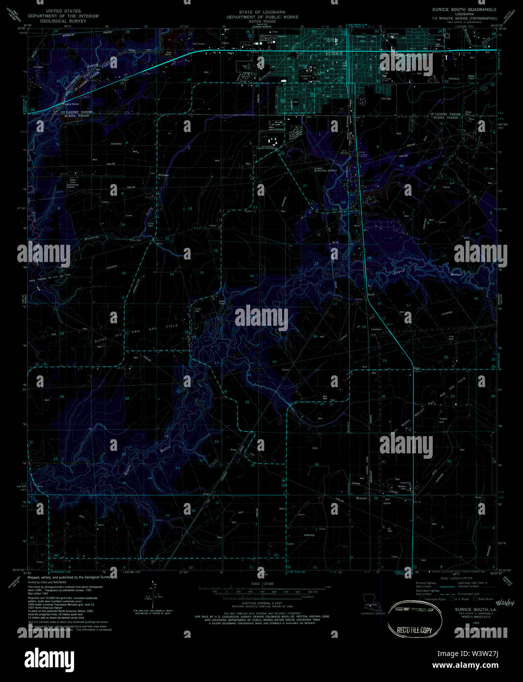 Map of eunice louisiana hires stock photography and images Alamy