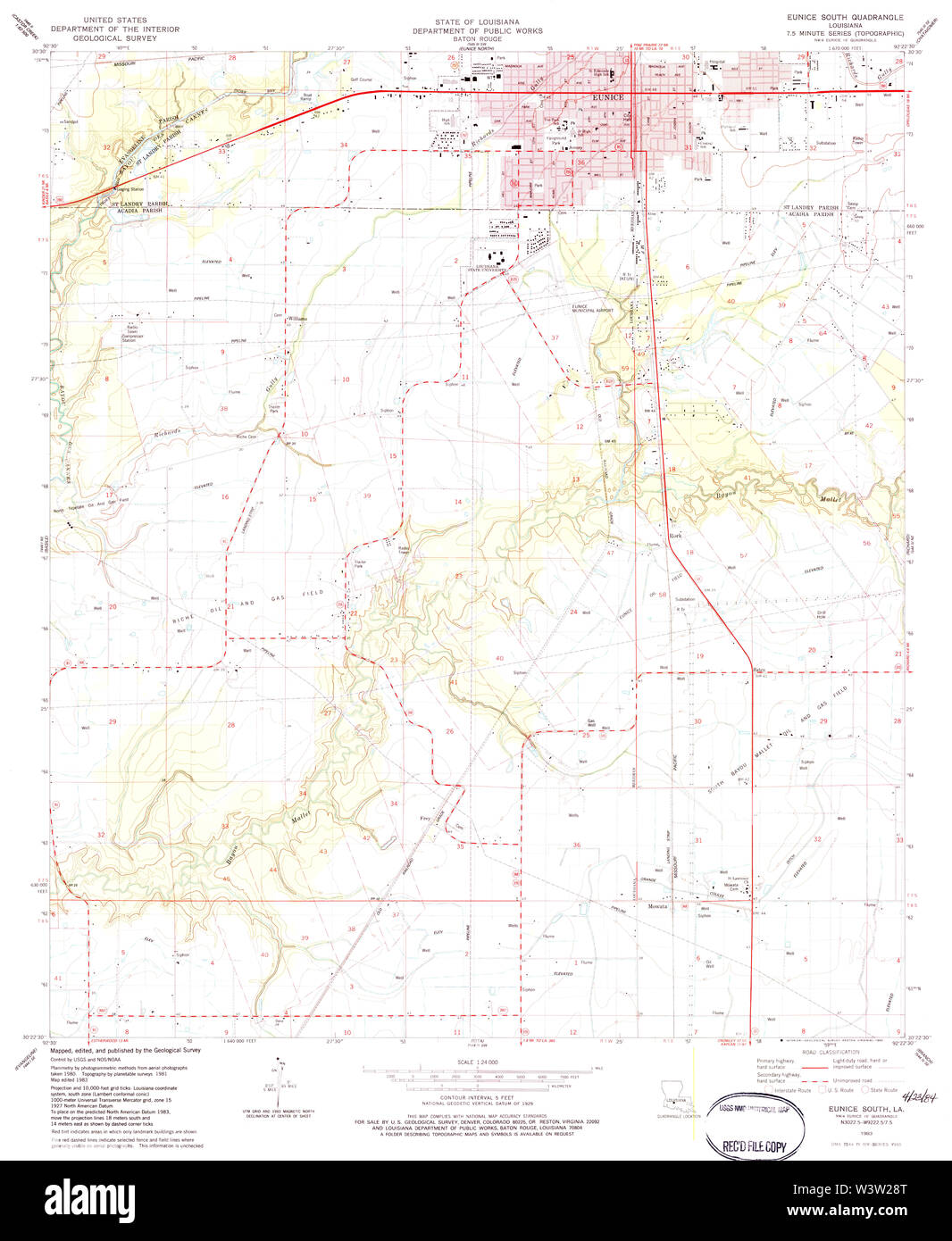 Eunice louisiana map hires stock photography and images Alamy