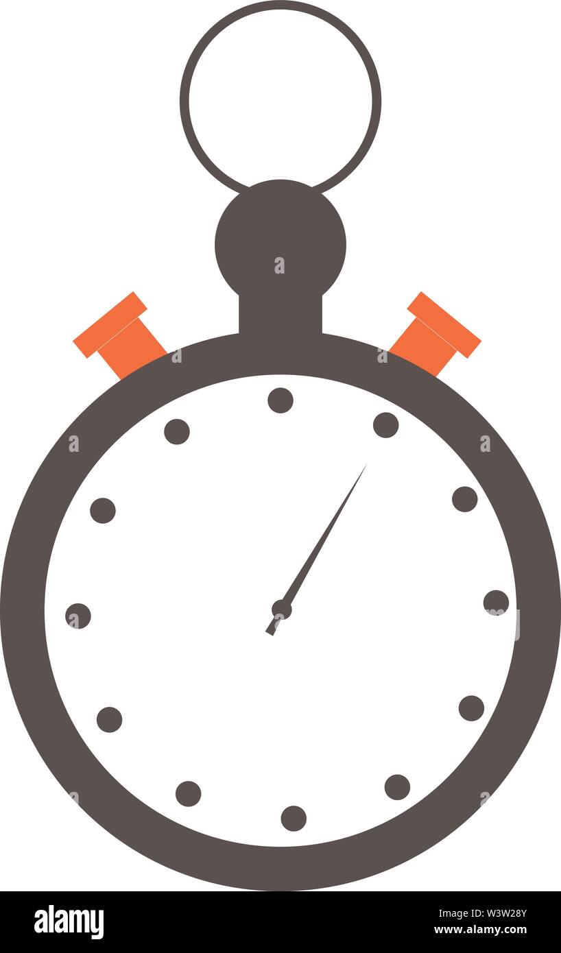 Black stopwatch, illustration, vector on white background Stock Vector