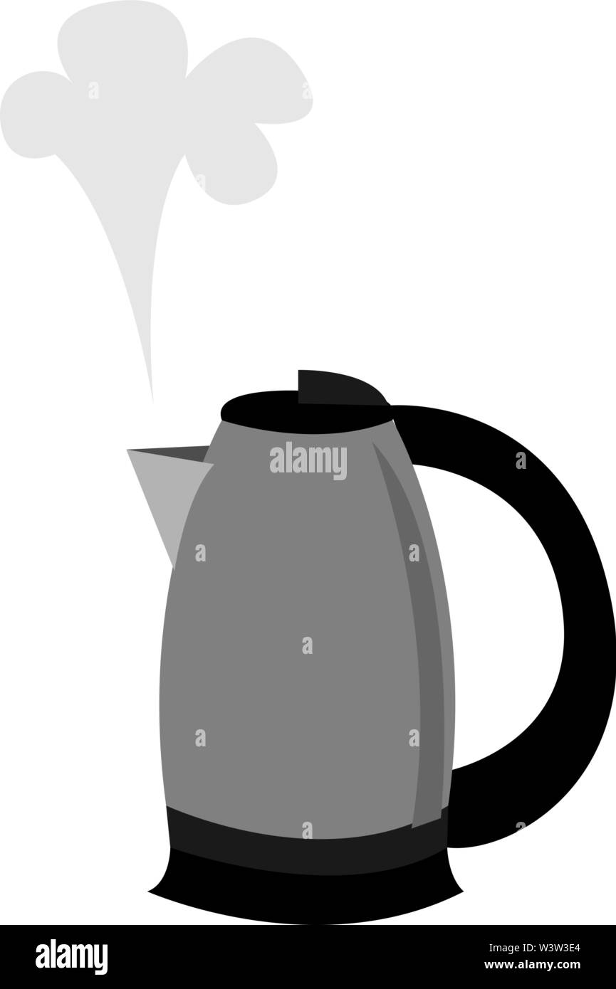 Boiling kettle, illustration, vector on white background Stock Vector