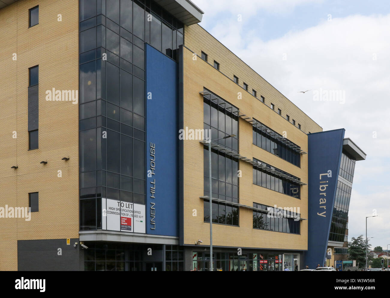 Modern office building yo let in Lisburn, Northern Ireland, adjoining the modern Lisburn City