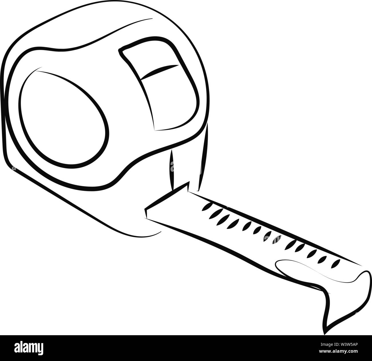 Meter drawing, illustration, vector on white background Stock Vector