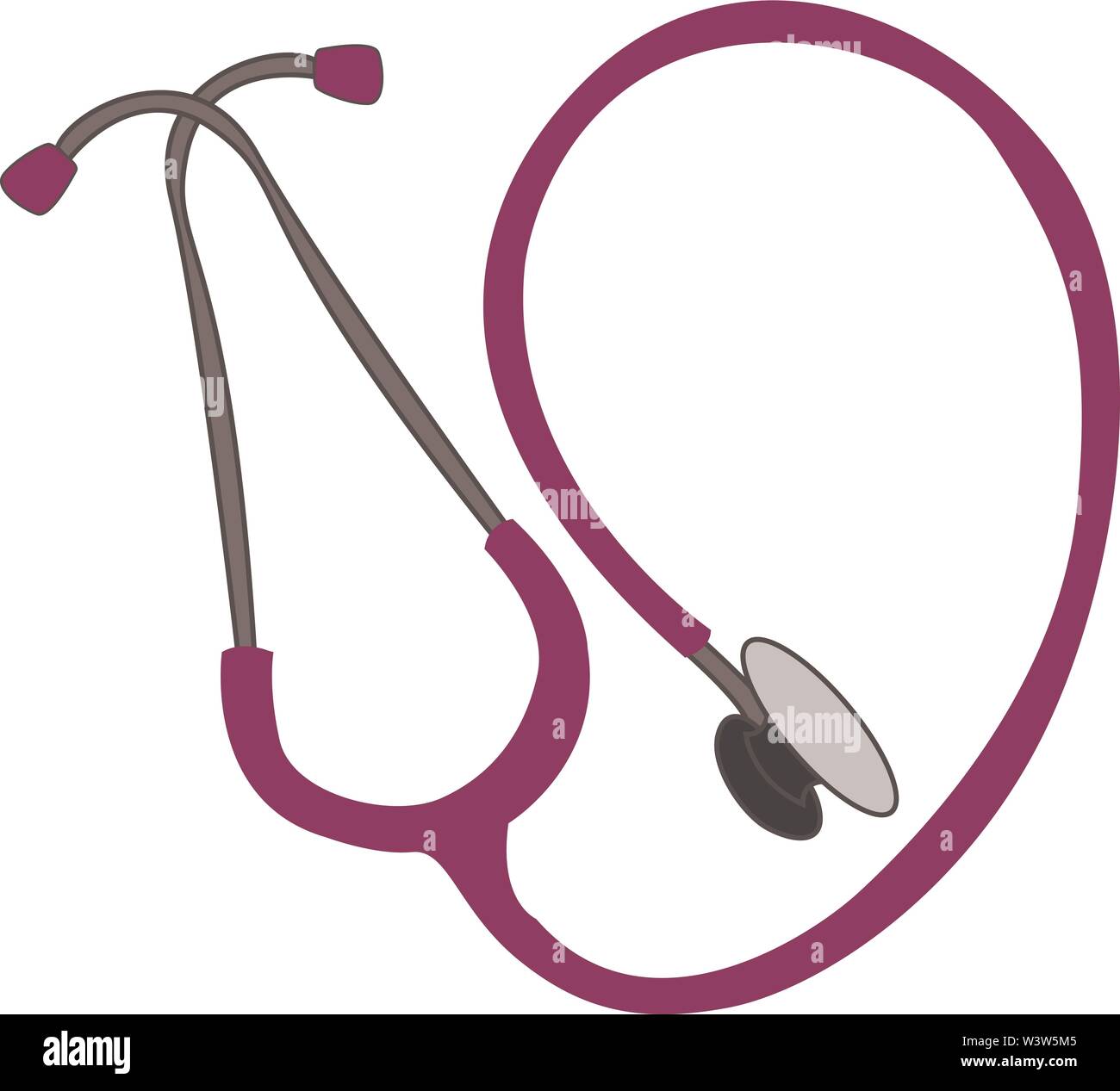 Red heart black stethoscope Stock Vector Images - Alamy