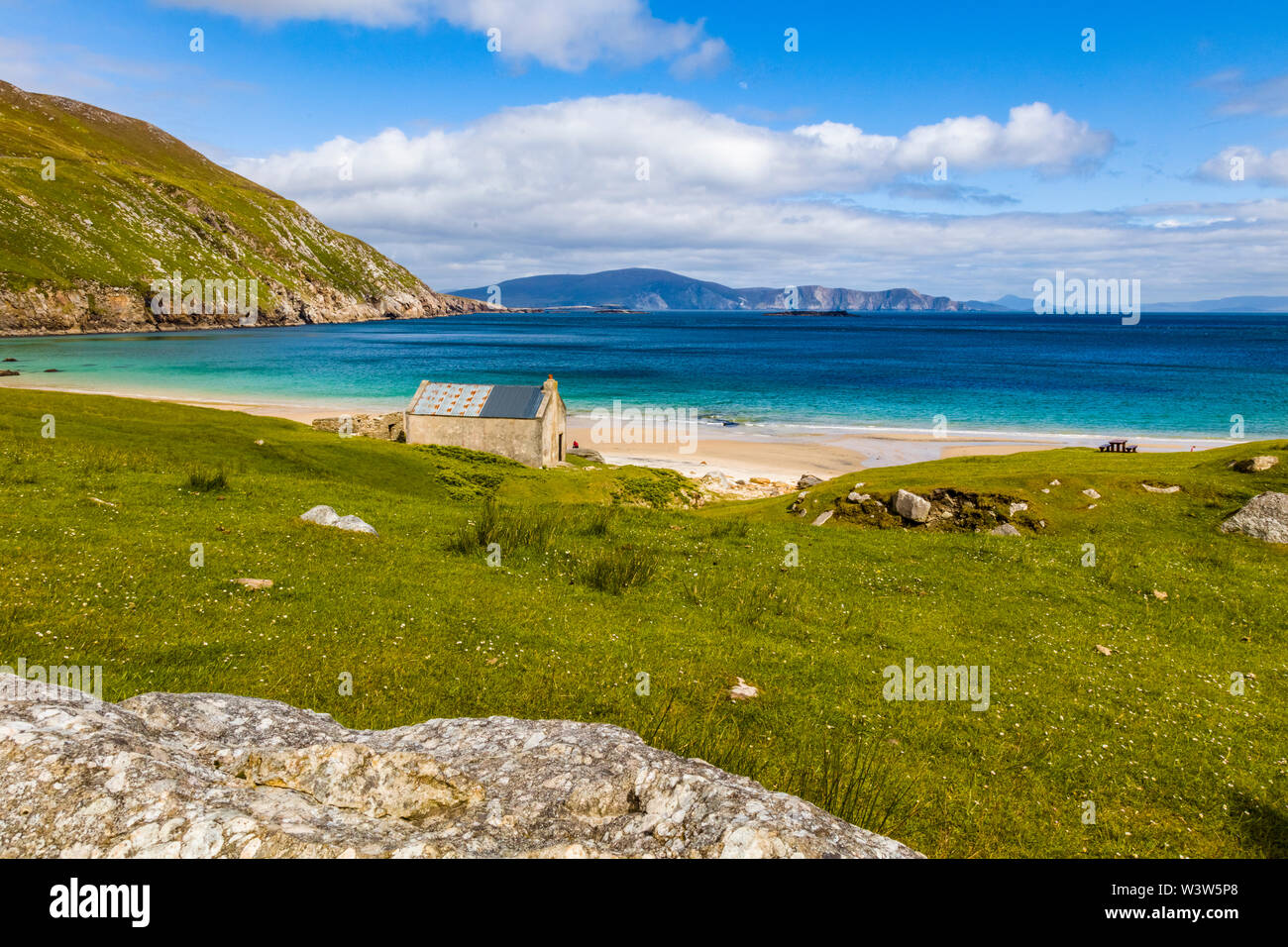 Keem Bay and beach on the Wild Atlantic Way on Achill Island in County