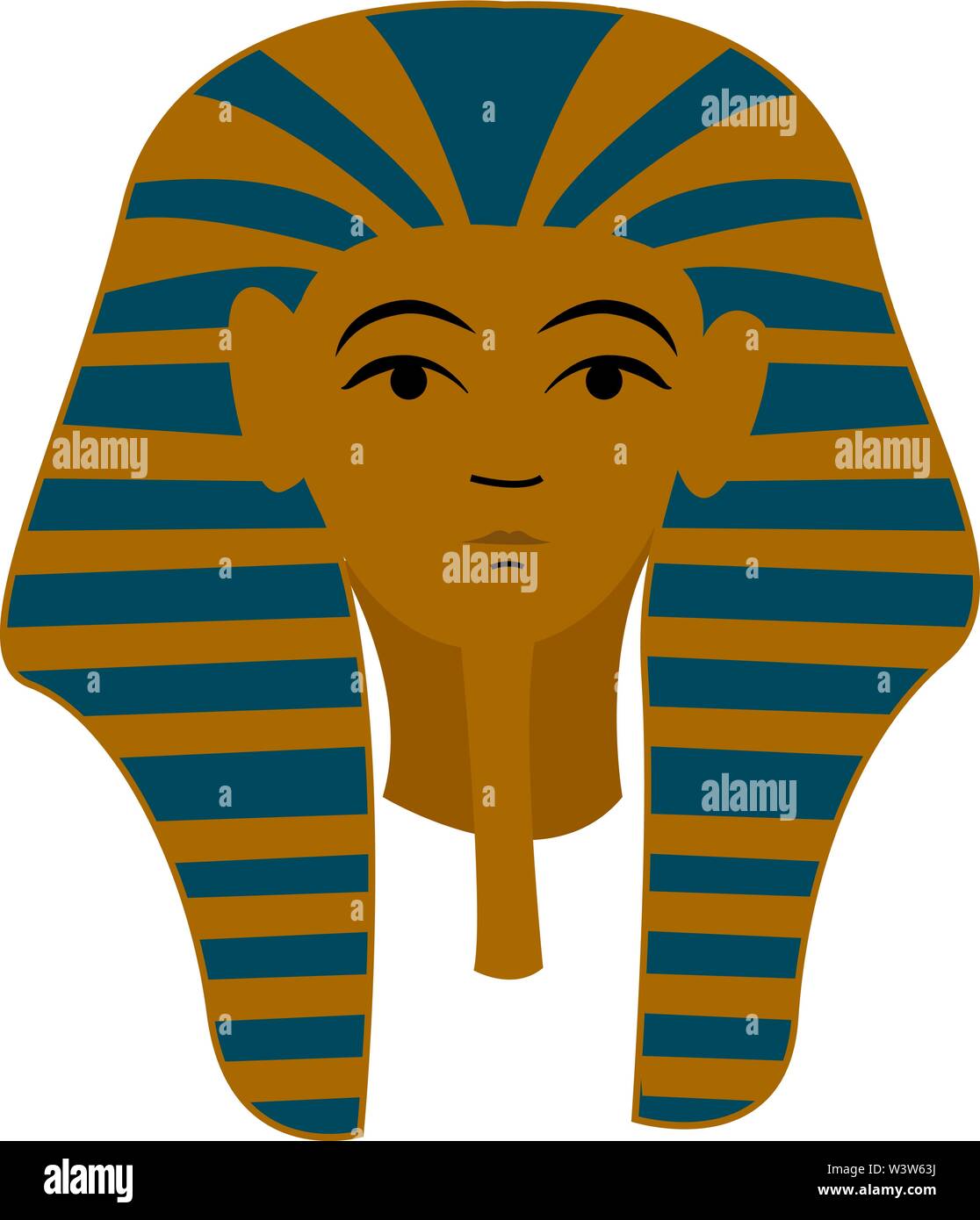 Egypt pharaoh, illustration, vector on white background Stock Vector ...
