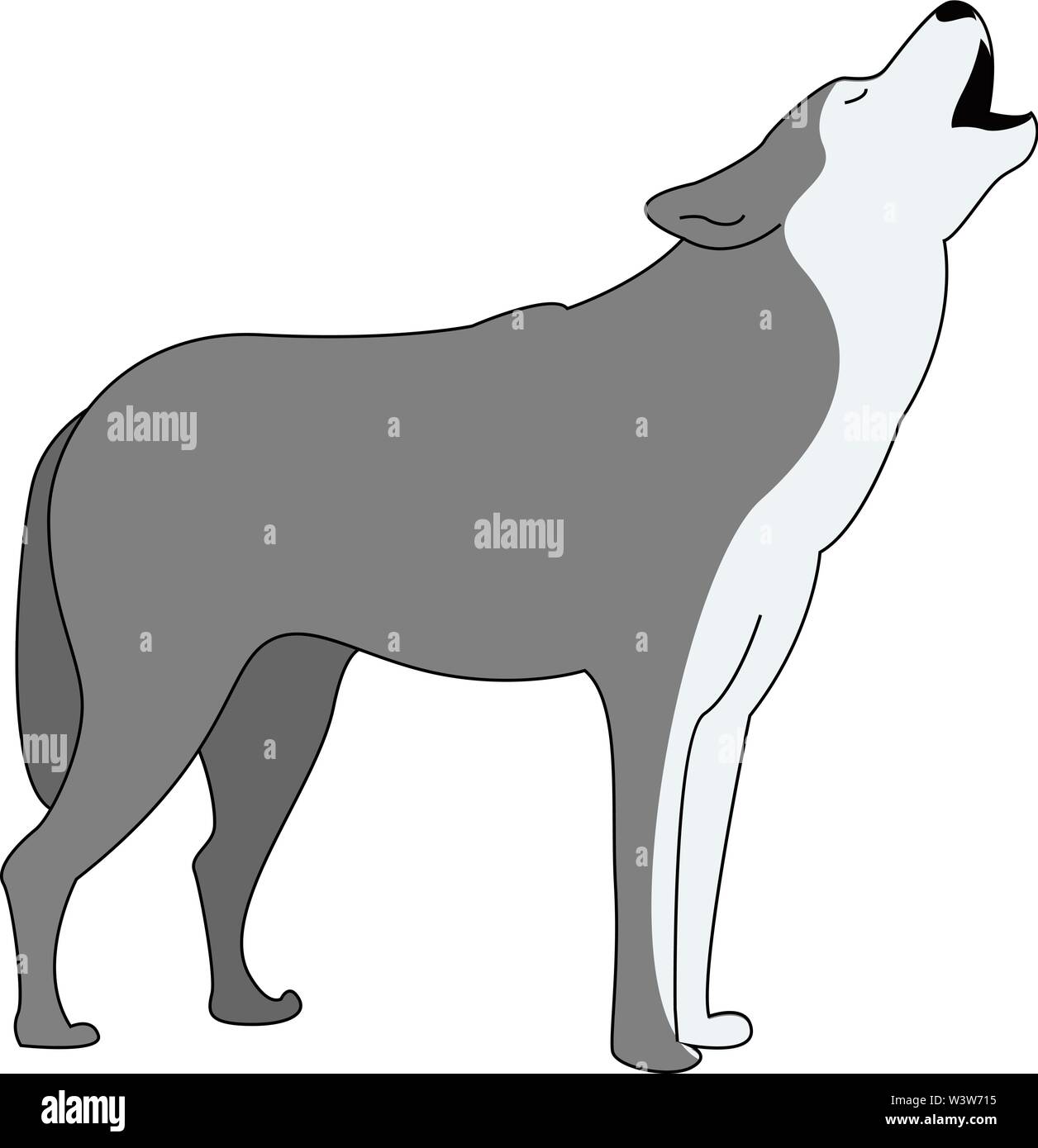 Gray Wolf Clip Art - Draw A Howling Wolf Silhouette - Free Transparent PNG  Clipart Images Download