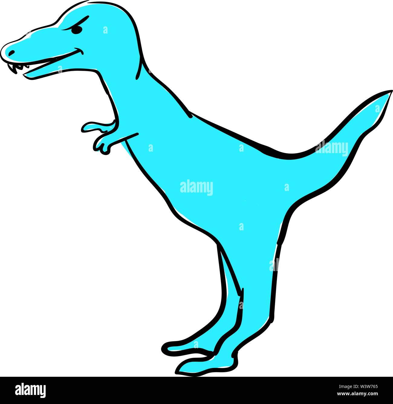 Angry albertosaurus, illustration, vector on white background. Stock Vector