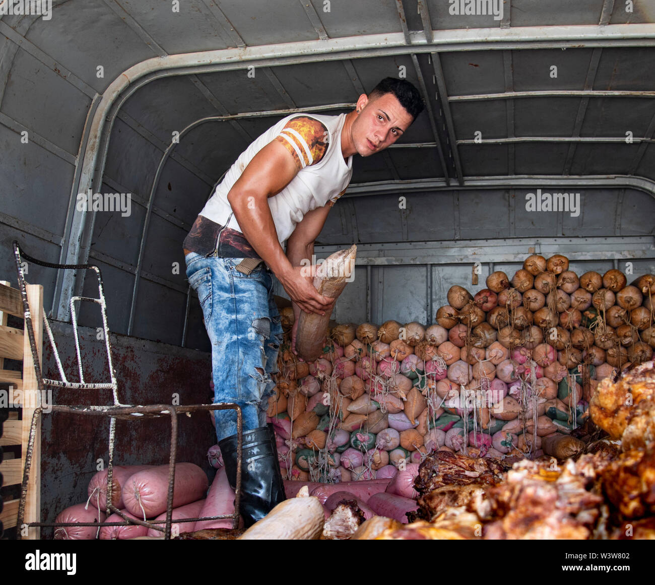 Meat delivery truck hires stock photography and images Alamy