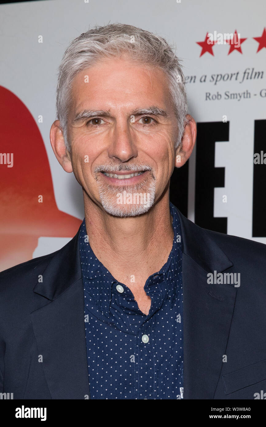 Damon Hill attends the World Premiere of 'THE EDGE' at Picturehouse Central. Stock Photo