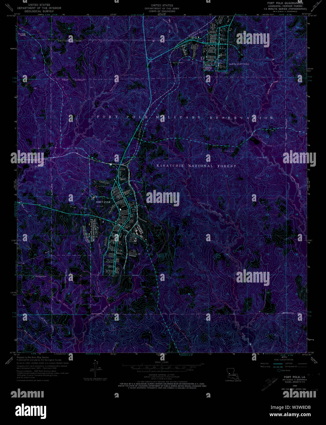 Fort polk louisiana map hires stock photography and images Alamy