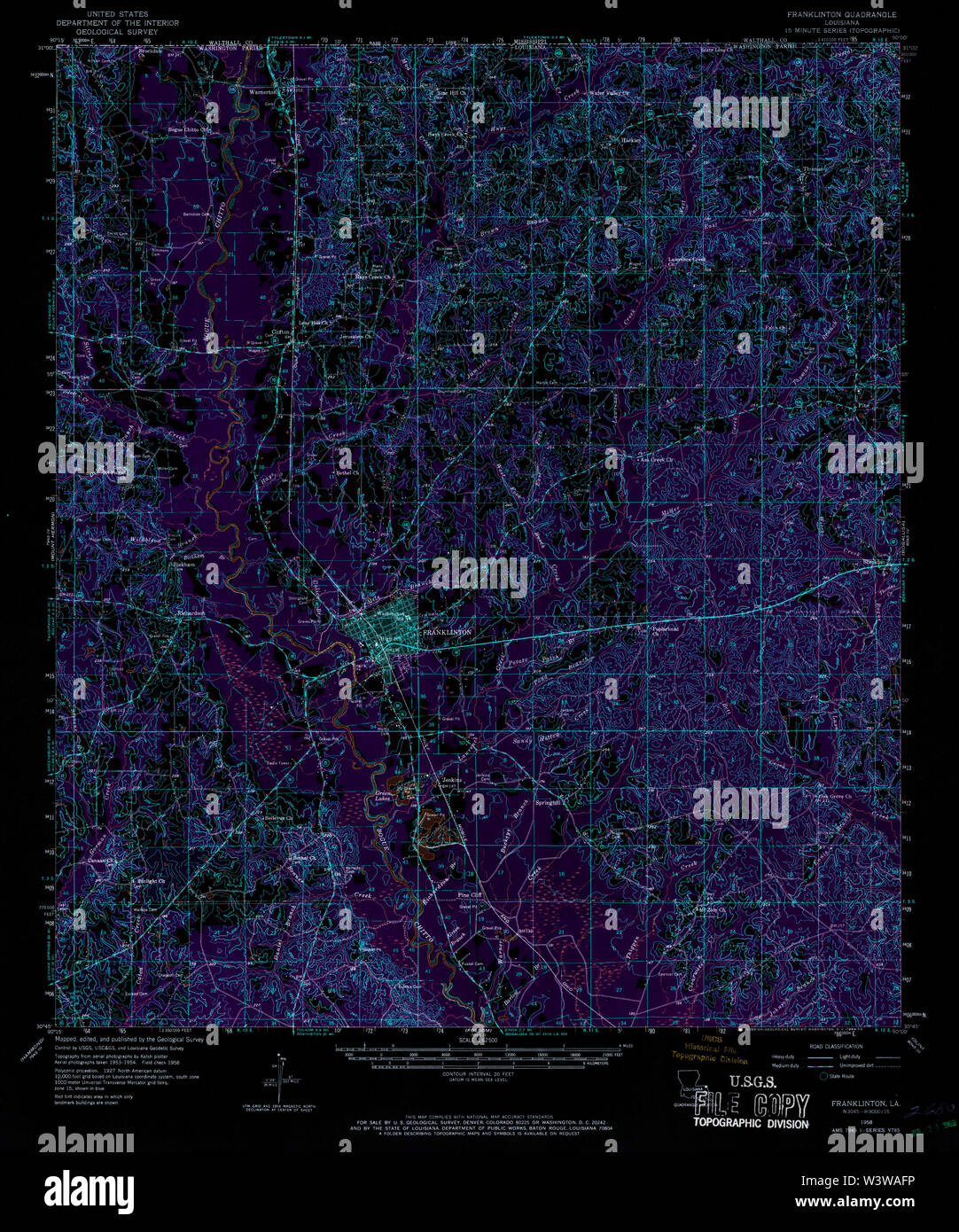 Franklinton louisiana map hi-res stock photography and images - Alamy