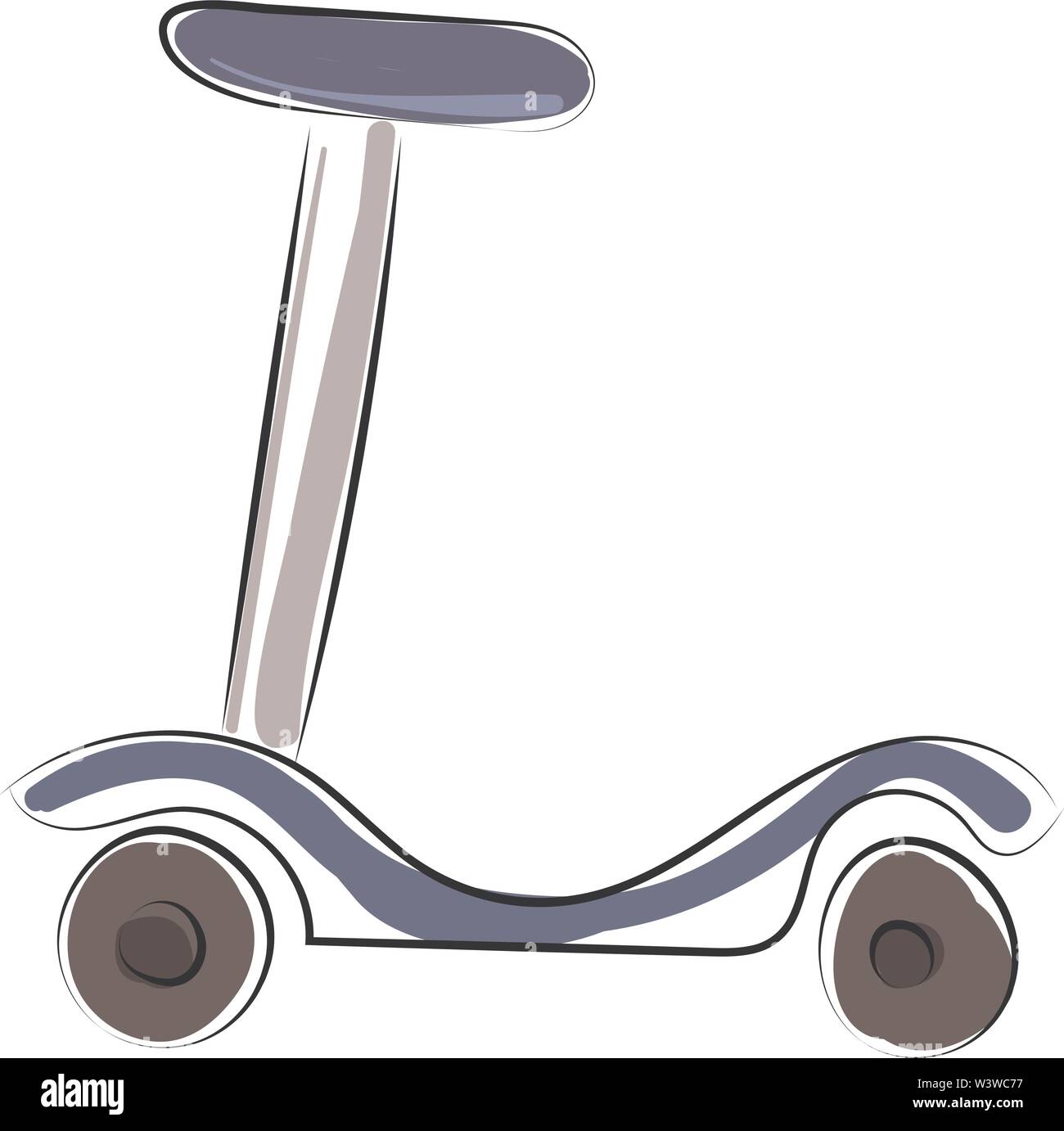 Blue scooter, illustration, vector on white background. Stock Vector