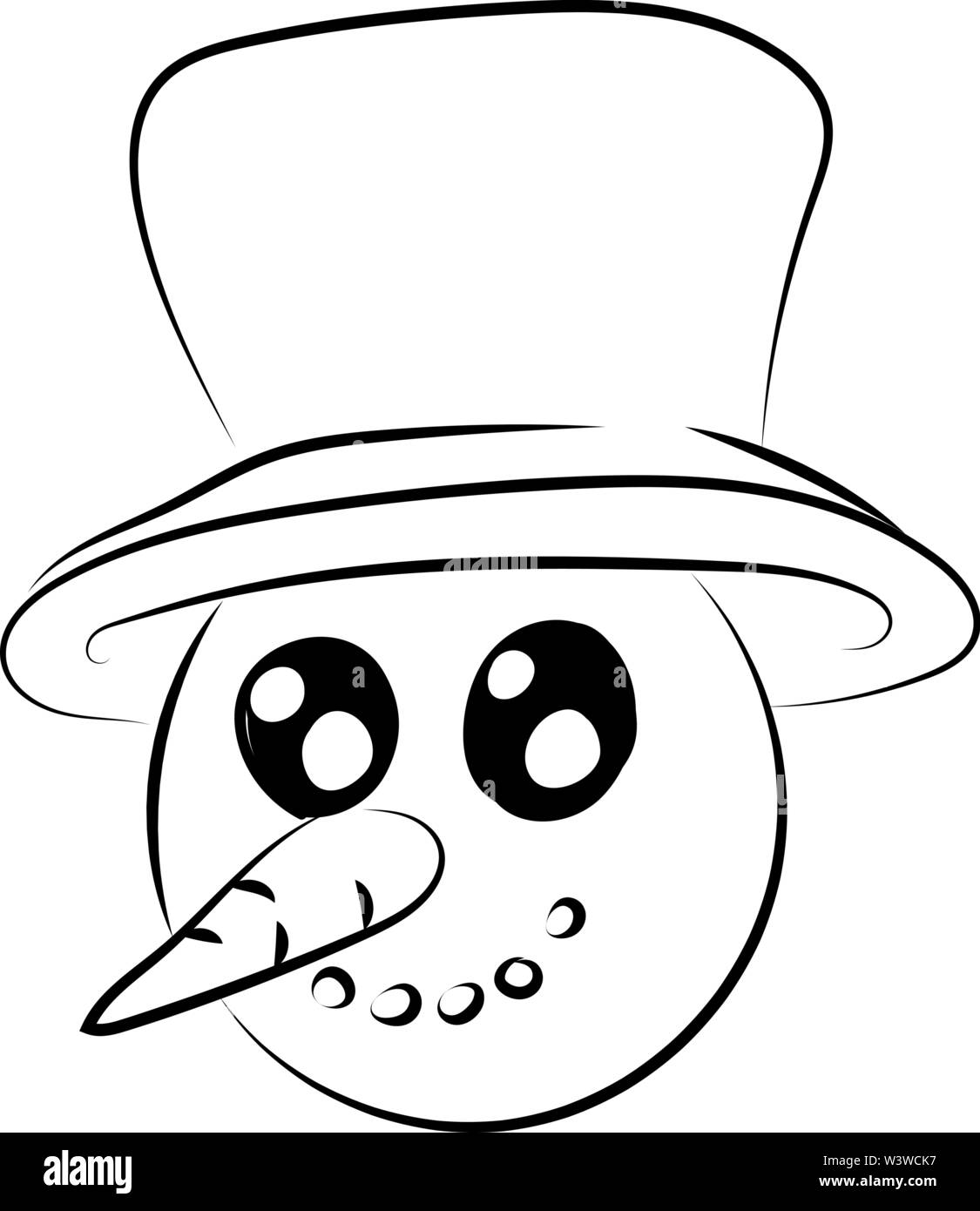 Dibujo Facil Sombrero Muñeco Nieve Para Pintar Snowmans Head