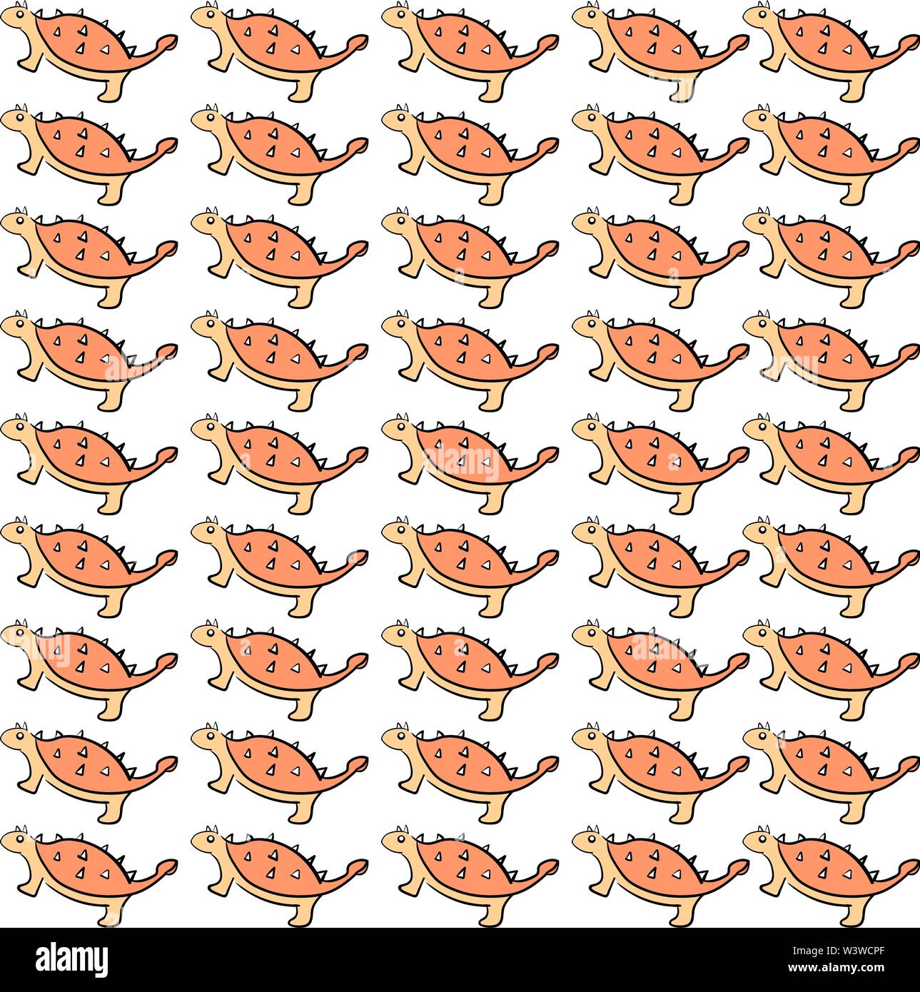 Dinosaur wallpaper, illustration, vector on white background Stock ...