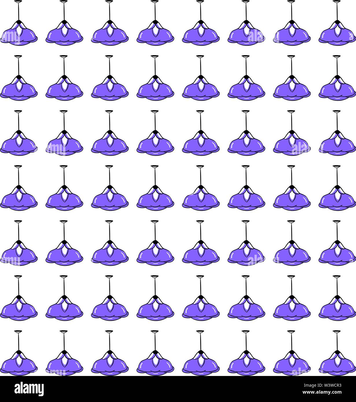 Chandelier wallpaper, illustration, vector on white background Stock