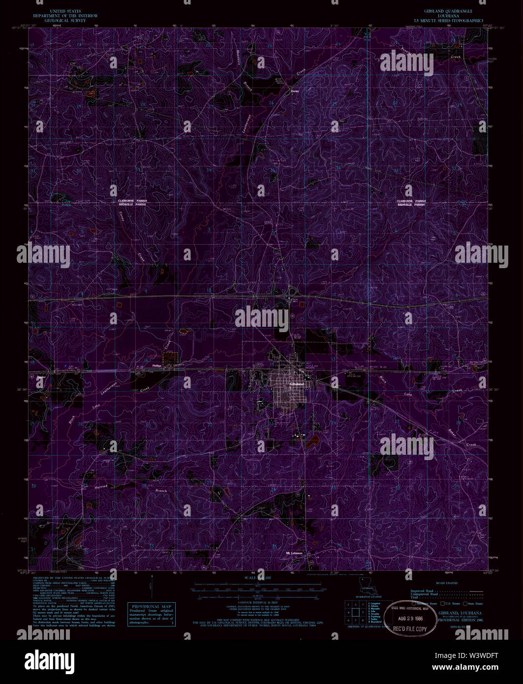 Gibsland louisiana map hires stock photography and images Alamy