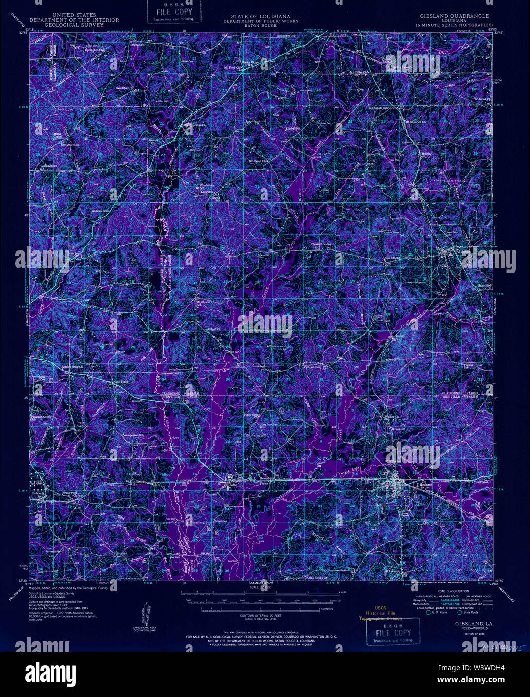 Map of gibsland louisiana hires stock photography and images Alamy