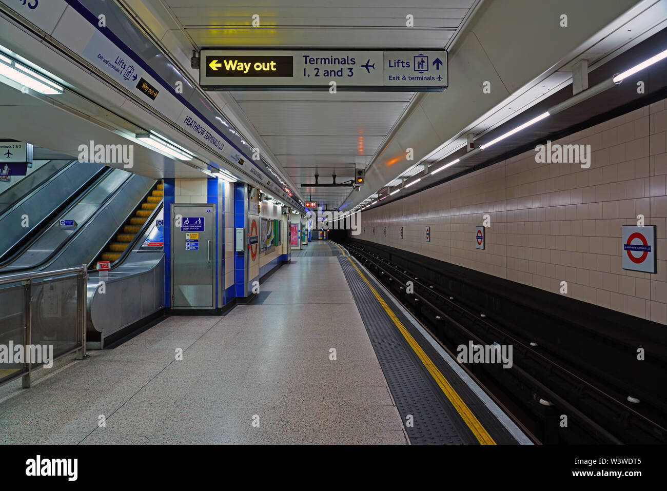 Heathrow England 2 Jun 2019 View Of The Train Connecting Terminals Heathrow England 2 Jun 2019 View Of The Train Connecting Terminals