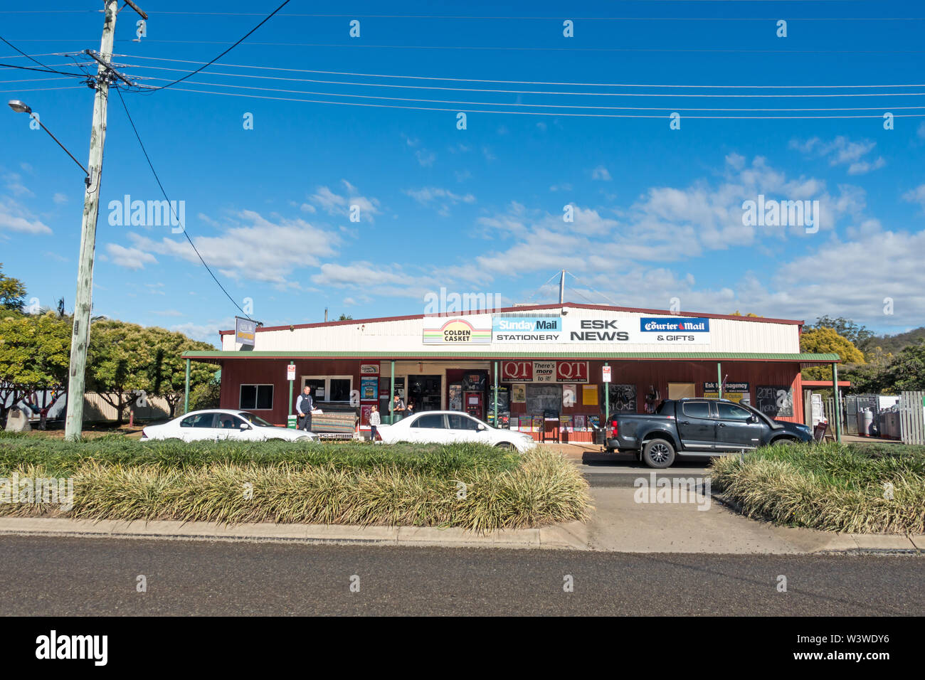 News Agency shop at Esk South East Queensland Australia. Stock Photo