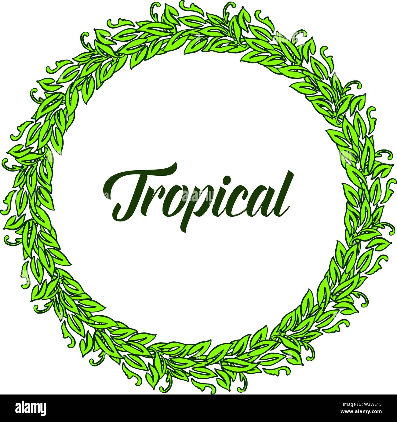 Card texture of summer tropical, plant of bright green leaves and ...