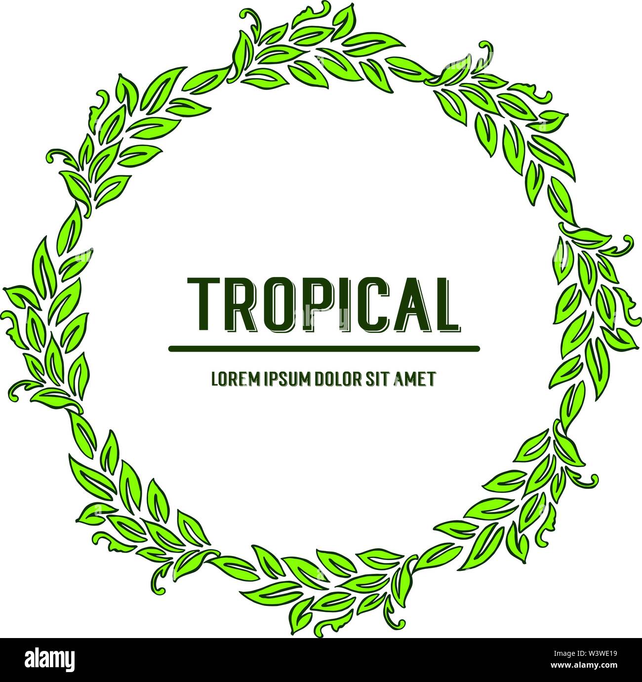 Card texture of summer tropical, plant of bright green leaves and ...