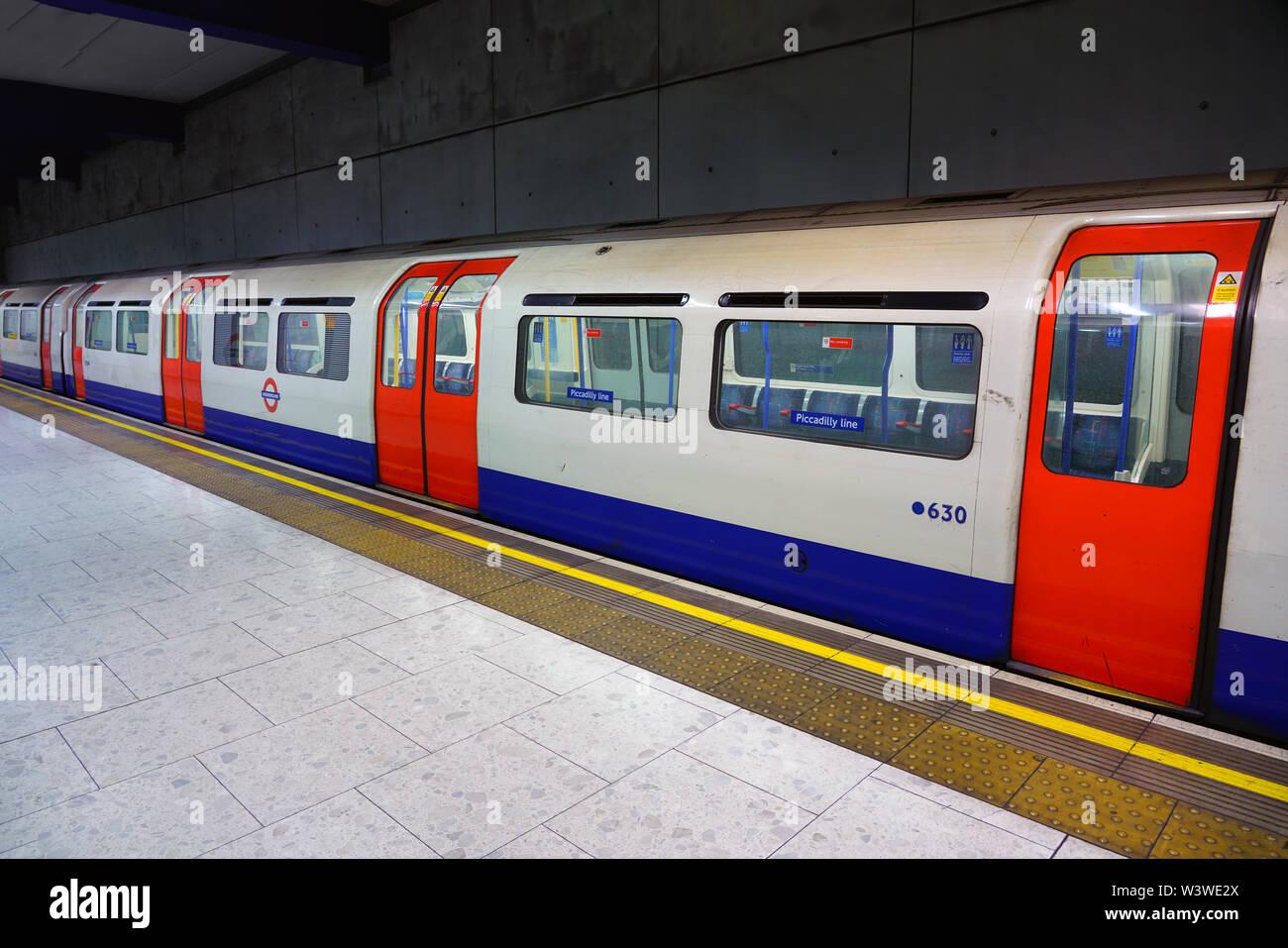 Heathrow England 2 Jun 2019 View Of The Train Connecting Terminals Heathrow England 2 Jun 2019 View Of The Train Connecting Terminals