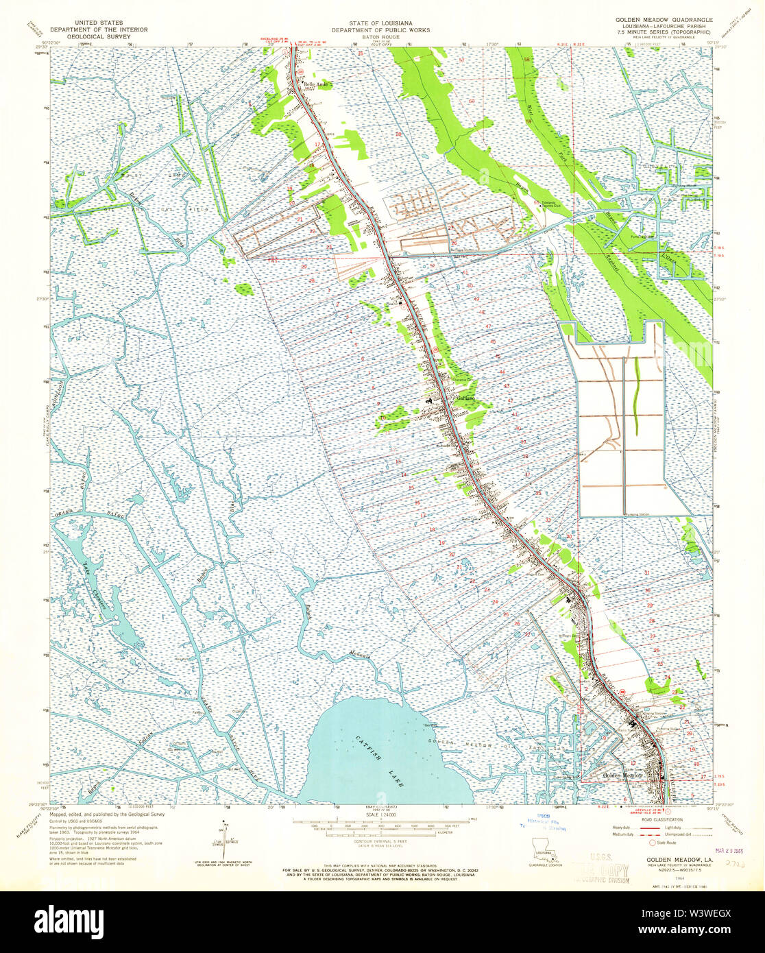 Golden meadow louisiana map hires stock photography and images Alamy