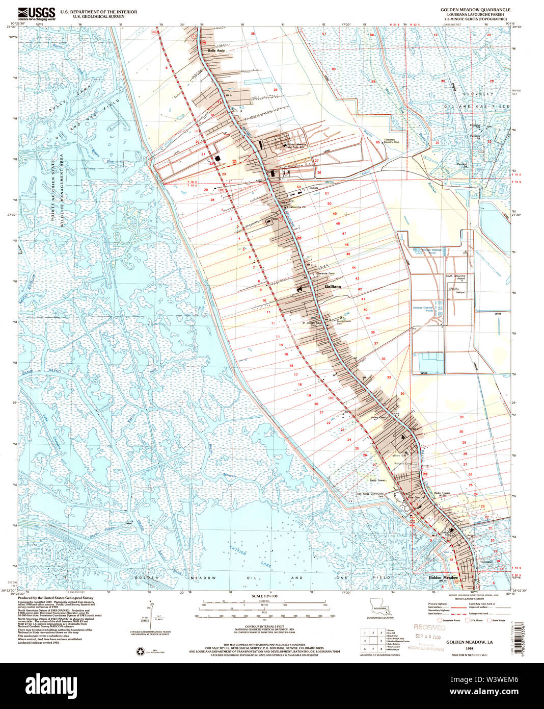 Golden meadow louisiana map hires stock photography and images Alamy