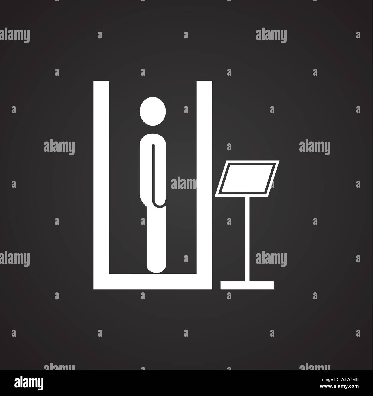 Human scanning related icon on background for graphic and web design ...