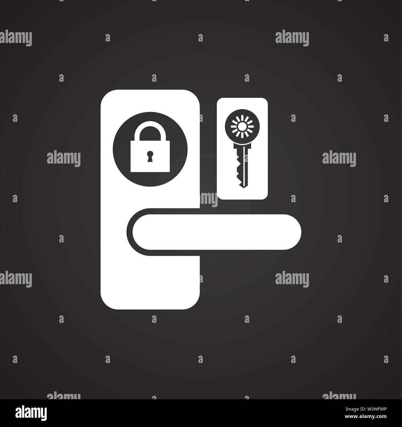 Smart lock icon on background for graphic and web design. Simple ...