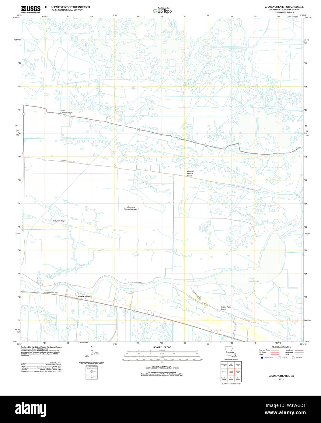 Grand chenier louisiana map Cut Out Stock Images & Pictures Alamy