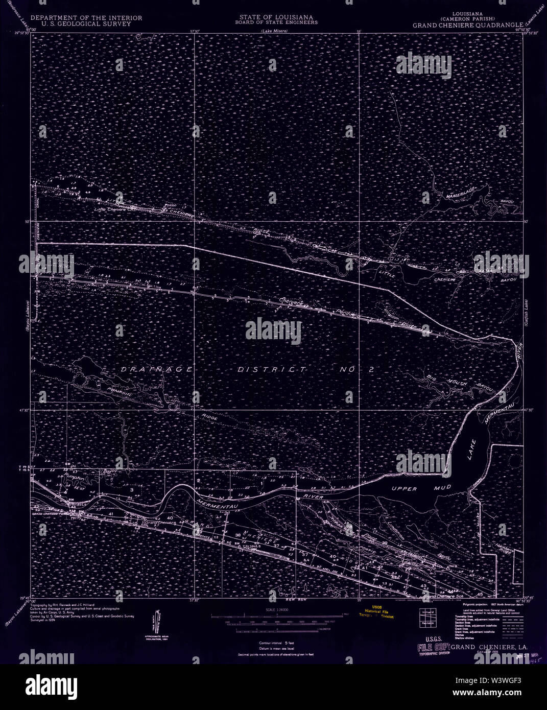 Grand chenier louisiana map hires stock photography and images Alamy