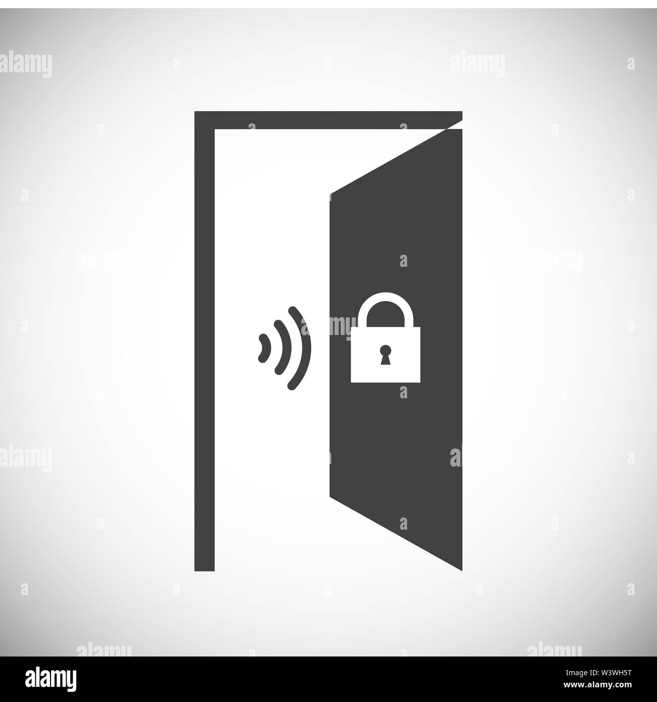 Smart lock icon on background for graphic and web design. Simple ...