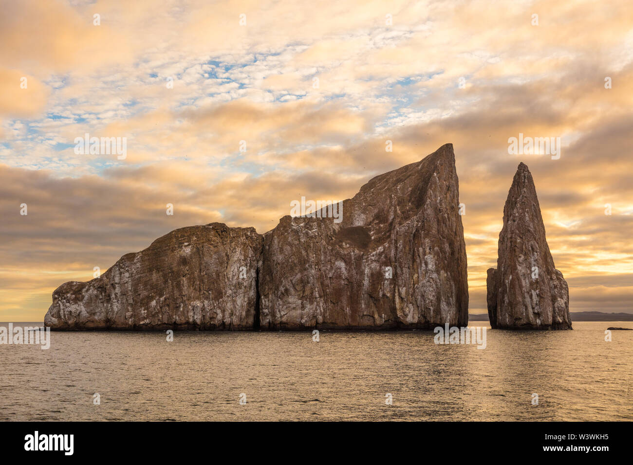 Galapagos Kicker Rock nature landscape. Iconic landmark and tourist ...