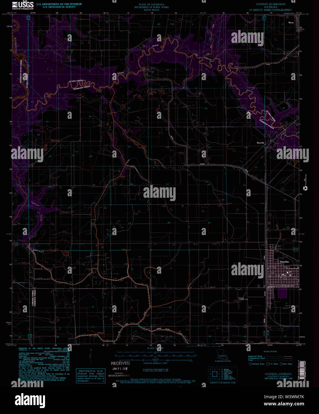 Gueydan louisiana map hires stock photography and images Alamy