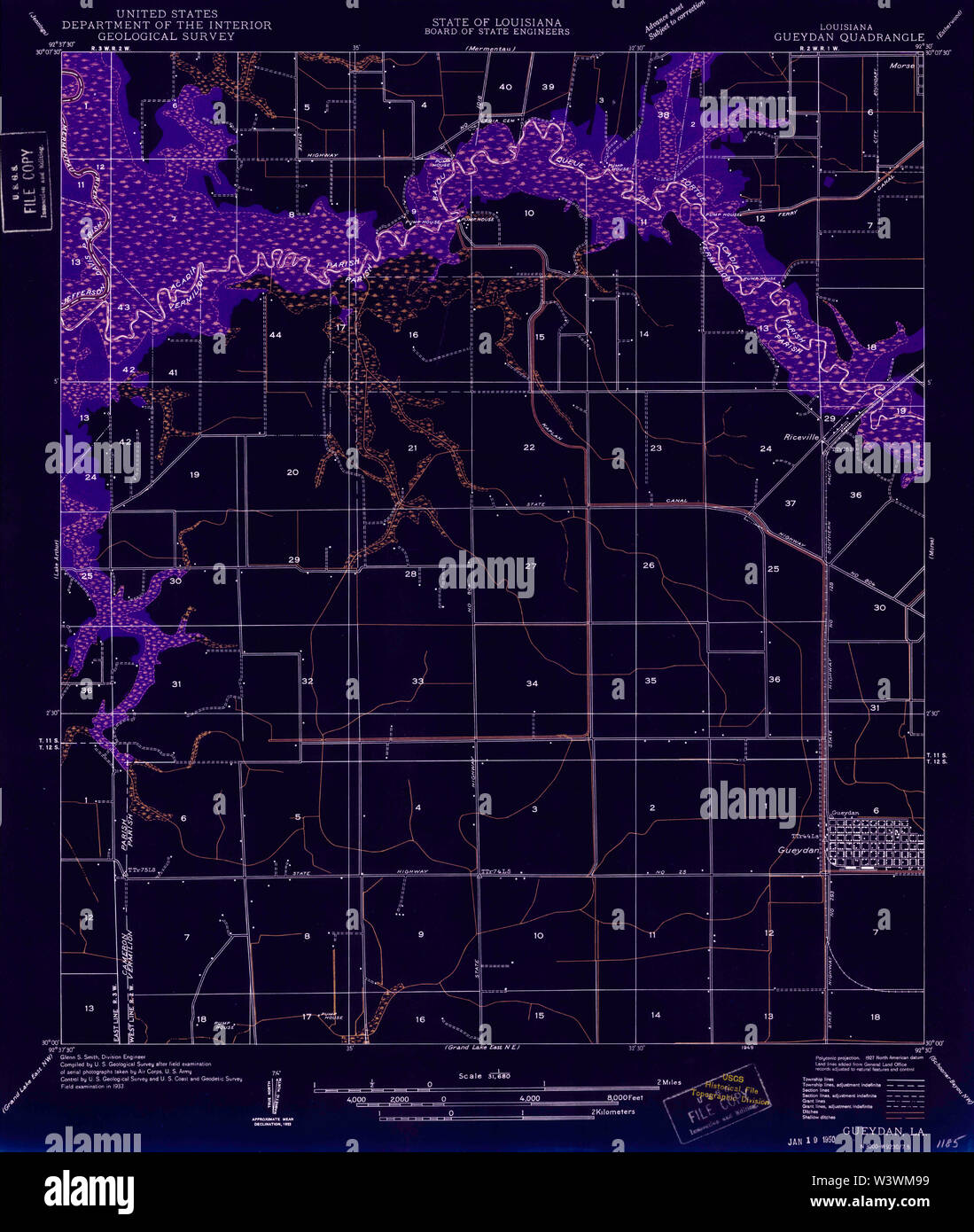 Gueydan louisiana map hires stock photography and images Alamy