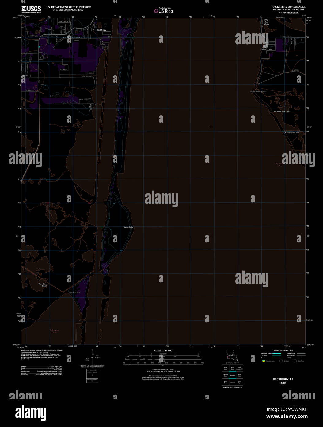 Hackberry louisiana map hires stock photography and images Alamy