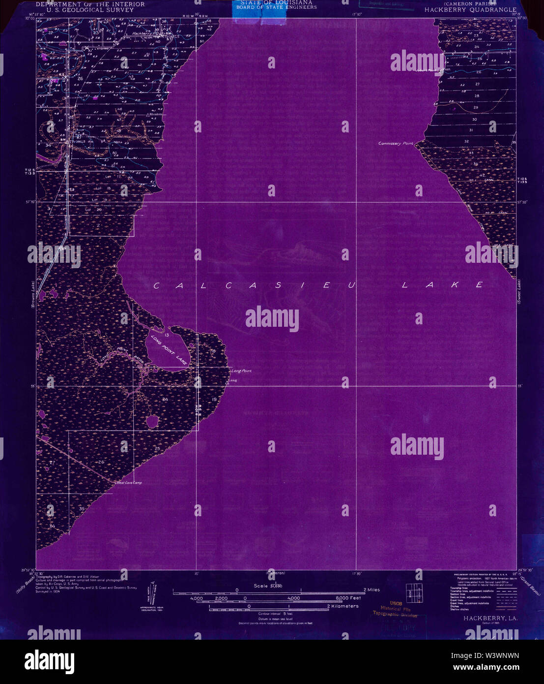 Hackberry louisiana map hires stock photography and images Alamy