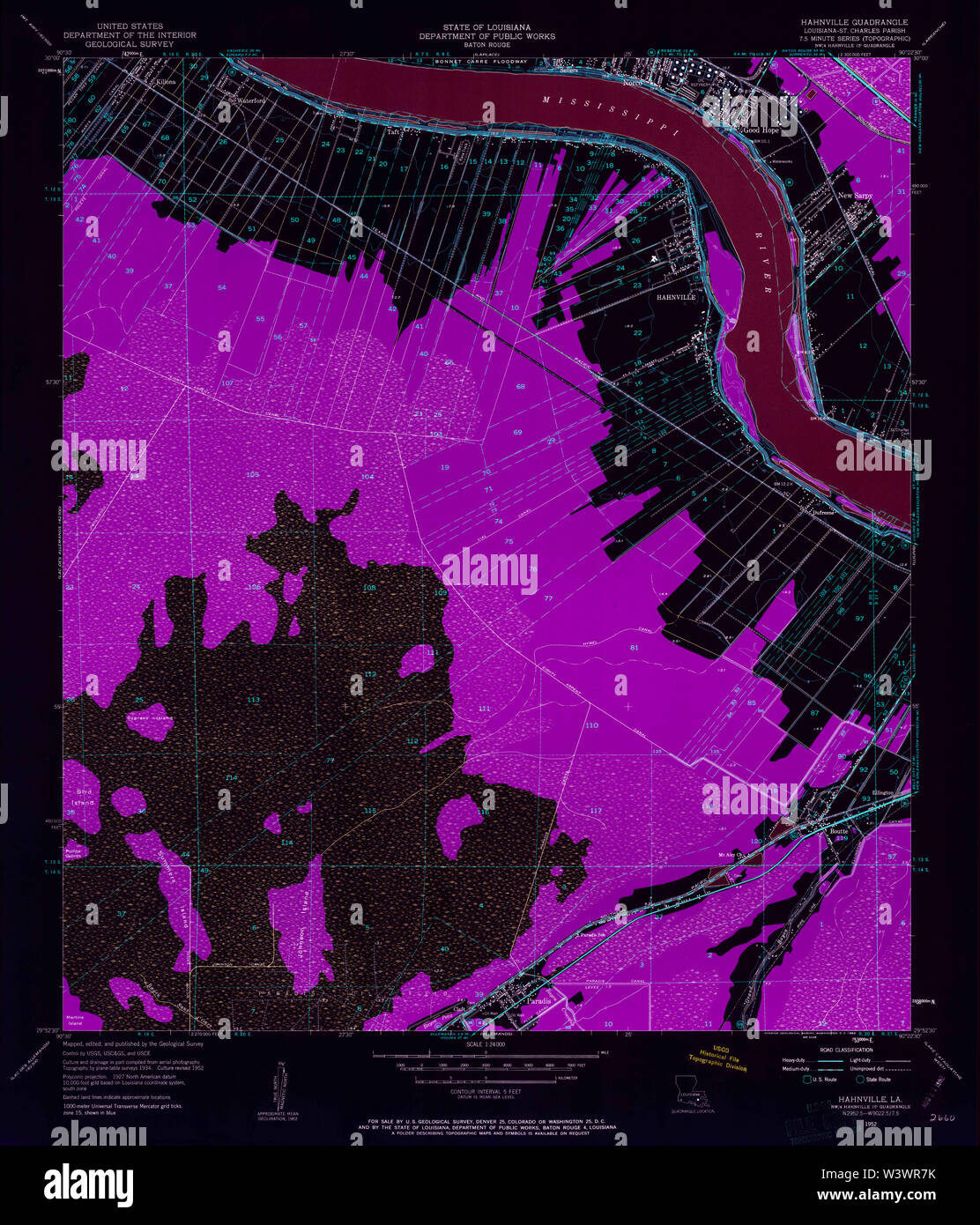 Hahnville louisiana map hires stock photography and images Alamy