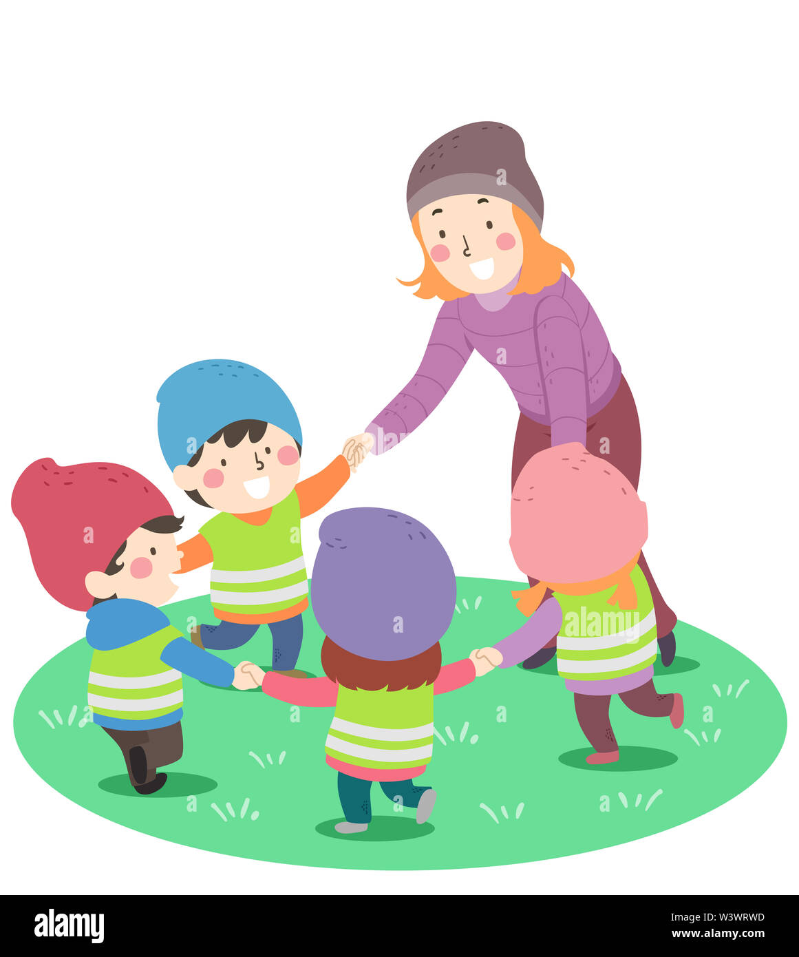 Kids Holding Hands In A Circle Clipart